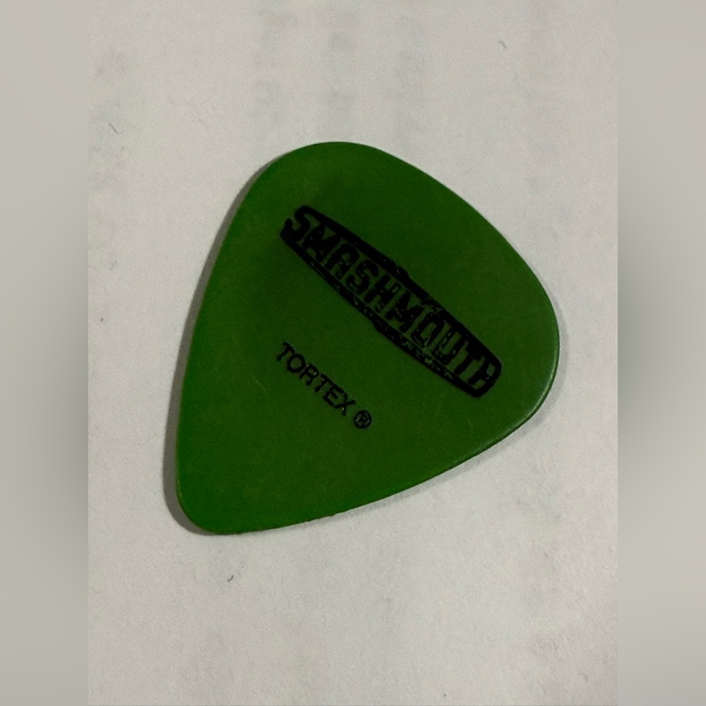 Smash Mouth Signed Greg Camp Green Guitar Pick
